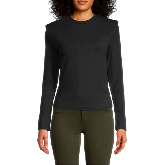 Walter Baker NWOT Sz XL Bethany LS Top with padded shoulders - Picture 1 of 6